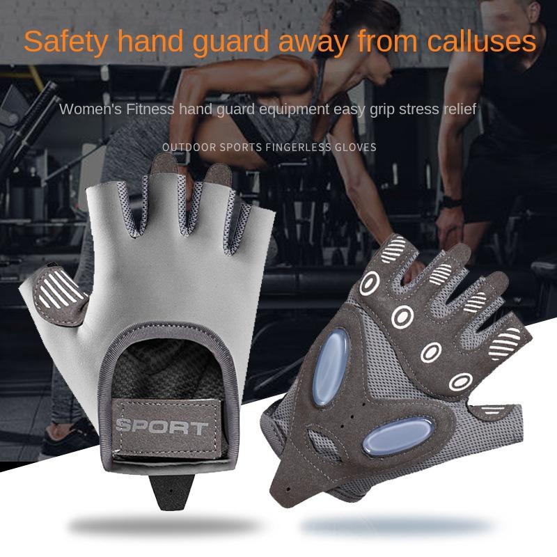 1 cặp phụ nữ Găng tay tập thể dục Huấn luyện tập thể dục không trượt bàn tay bảo vệ bằng ngón tay không có ngón tay không có ngón tay xe đạp Găng tay xe đạp Color: 1 pair bk