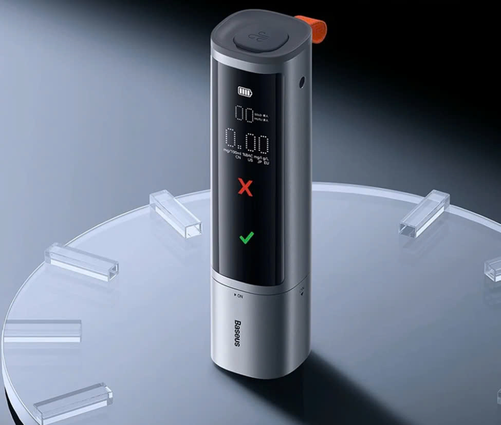 Máy đo nồng độ cồn tự động Baseus SafeJourney Pro Series Breathalyzer (màn hình LED USB ) hàng chính hãng