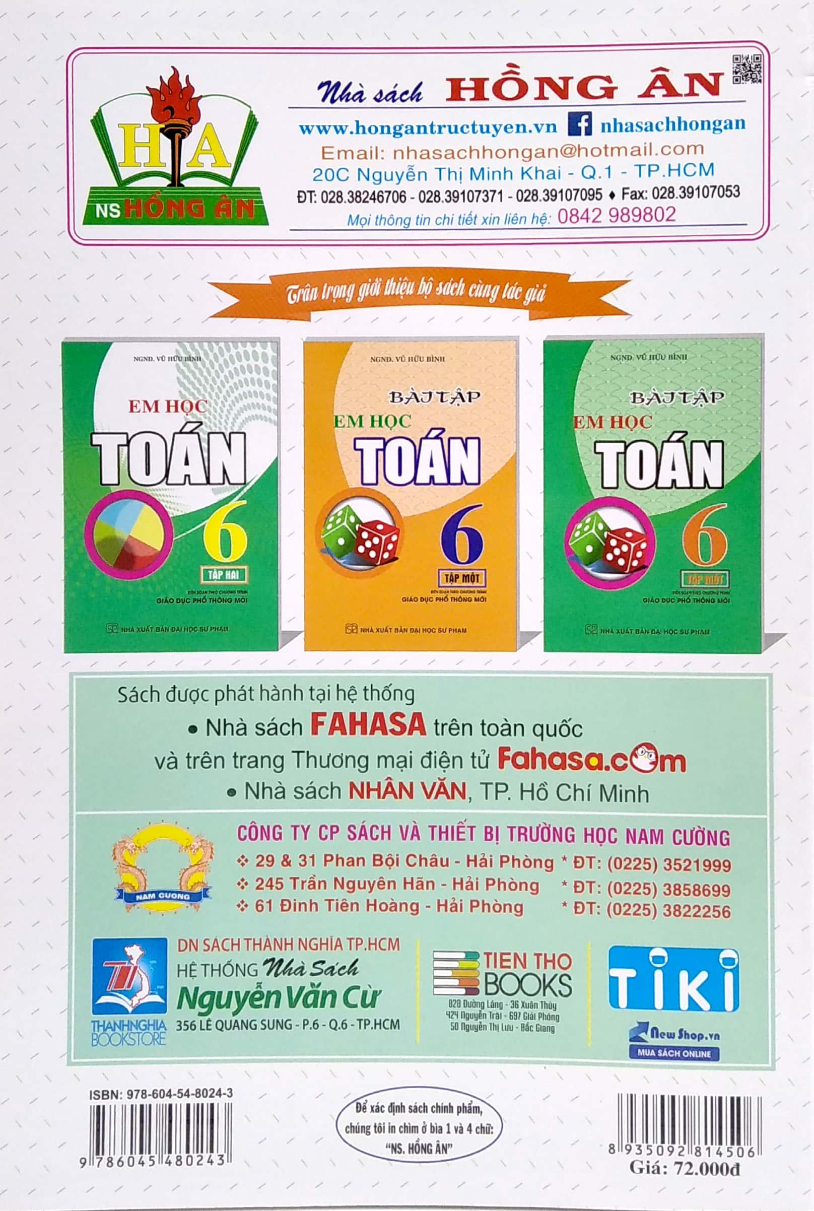 Dùng Chung Cho Các Bộ SGK Hiện Hành - Em Học Toán Lớp 6 - Tập 1