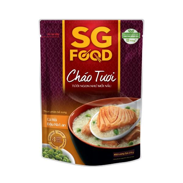 Lốc 31 - Cháo Tươi SG Food 240g (Thịt Bằm, Sườn Non, Cá Hồi)