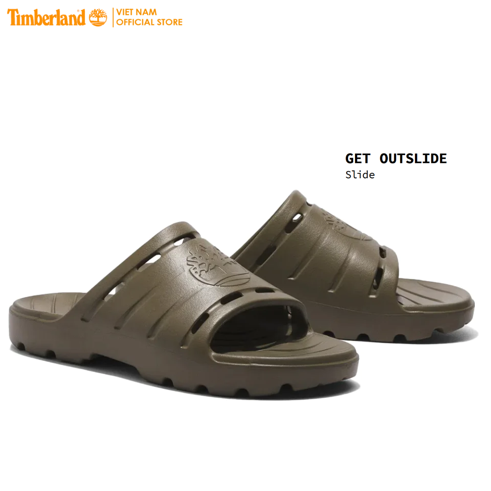 Timberland Dép Quai Ngang Unisex Get Outslide Slide In Olive TB0A5W9136