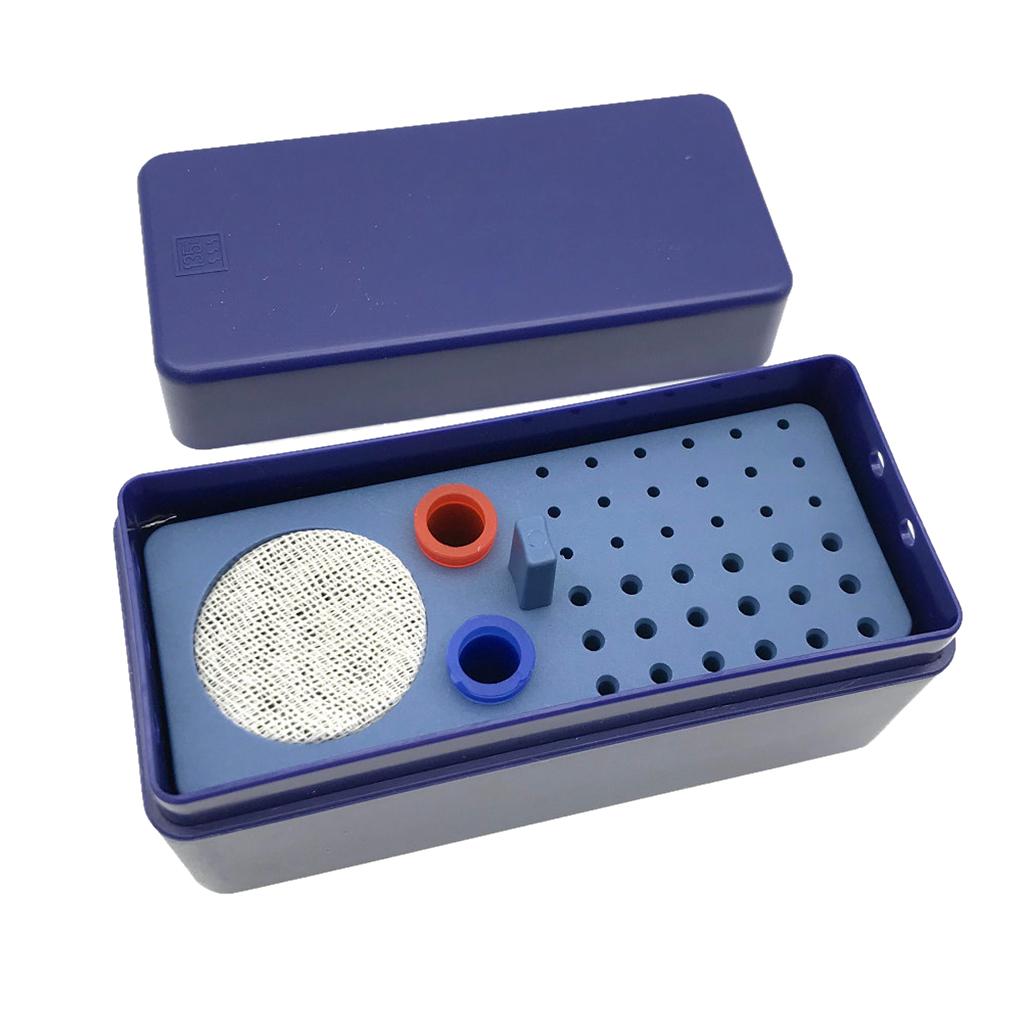 1Pc Blue Endo Box Gutta Percha Points Burs Files Disinfection Case