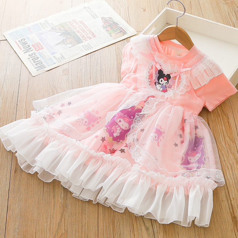 Kuromi phong cách mới đầm váy công chúa bé gái lolita 12-26kg hàng Quảng Châu cao cấp