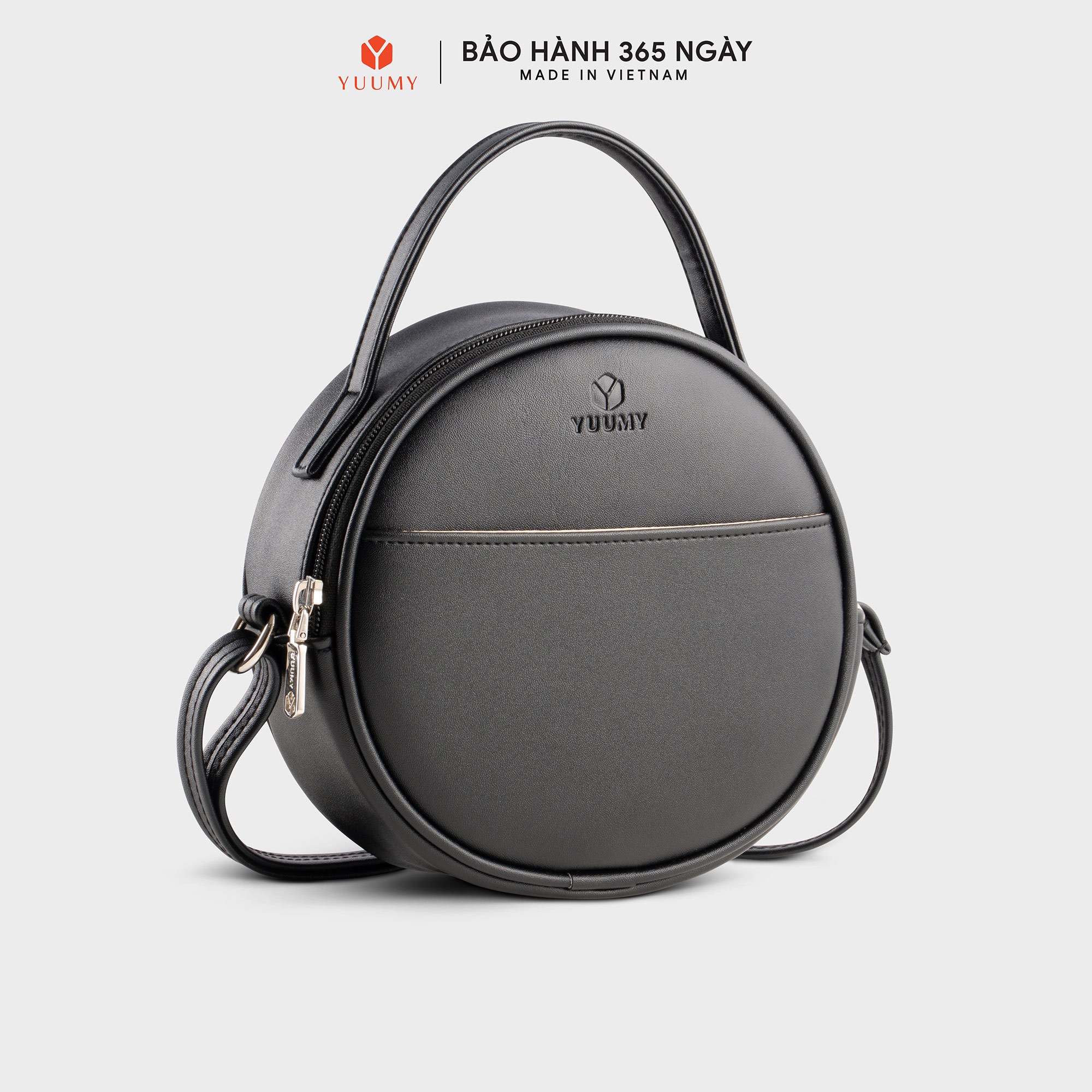 Túi Yuumy ( Thời trang nữ dáng tròn phối ngăn size 18 - Túi đeo chéo da Seasand YN261 )