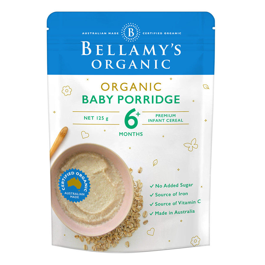Bột Dinh Dưỡng Ăn Dặm Hữu Cơ Yến Mạch Và Gạo Bellamy's Organic (125g)