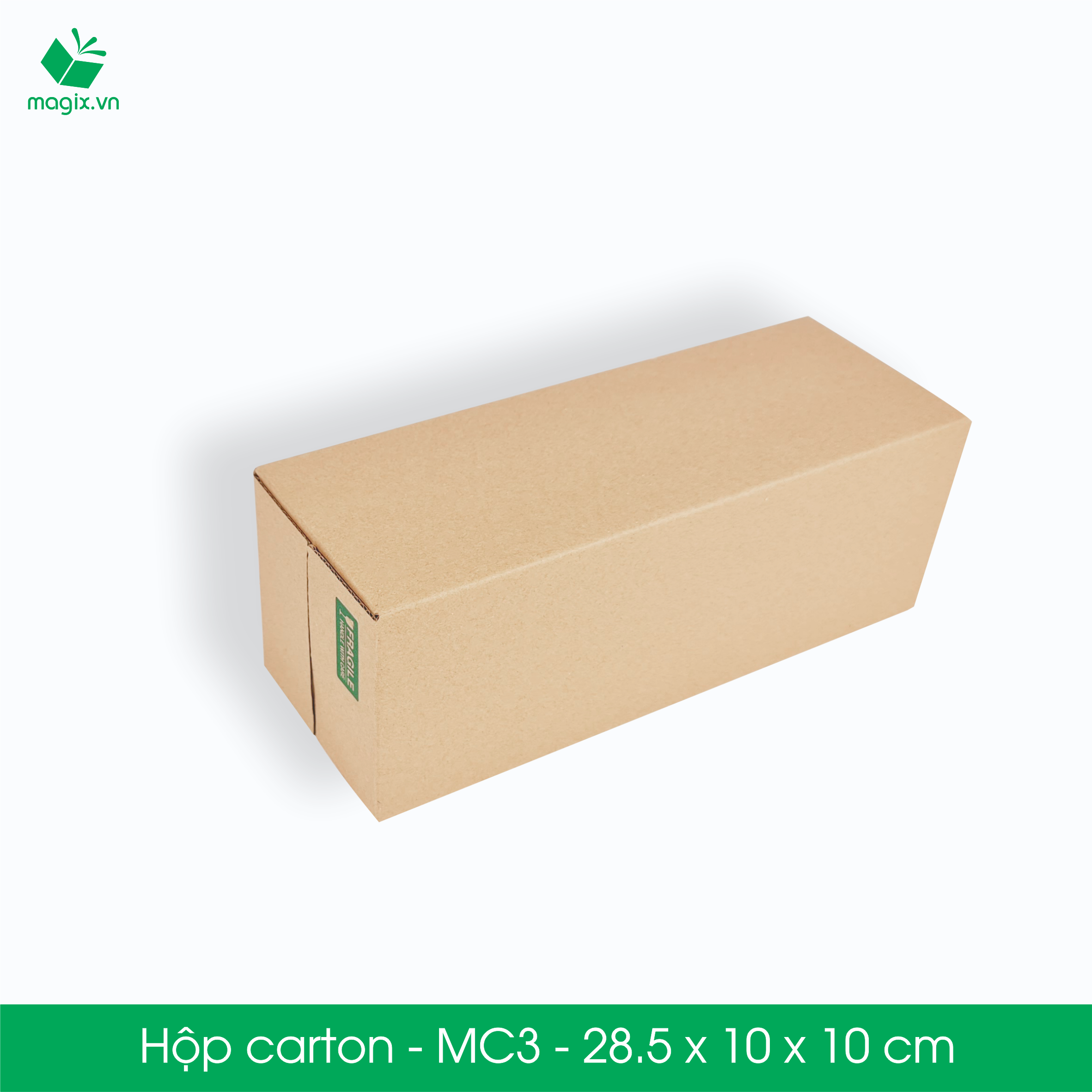 MC3 - 28.5x10x10 cm - 100 Thùng hộp carton đóng hàng