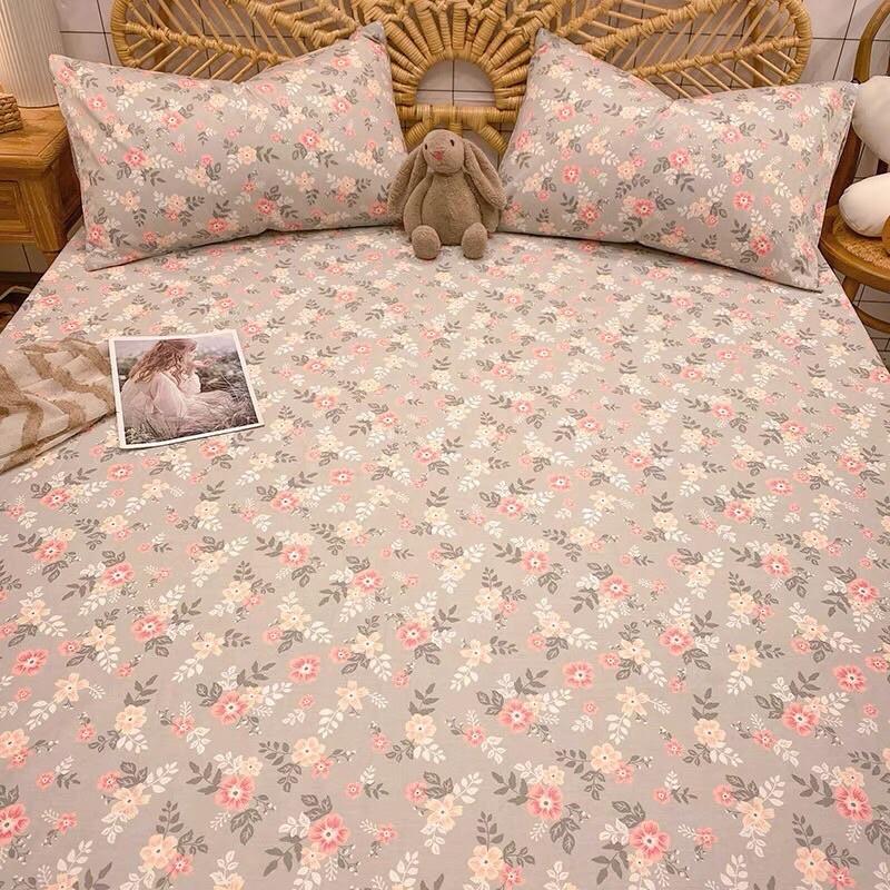 Bộ Ga Gối Cotton Living Hàng Nhập Khẩu Cao Cấp 3 Món Hoa nhí