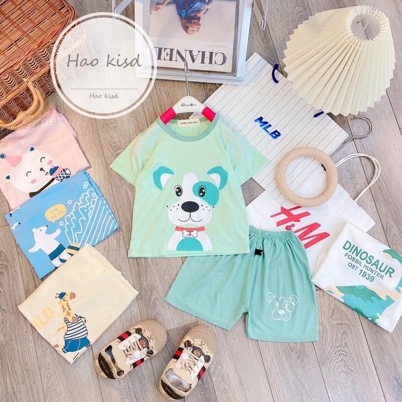 Bộ cộc tay, ngắn tay, bộ đùi chất thun lạnh cho bé trai, bé gái,bé sơ sinh hình con vật dễ thương