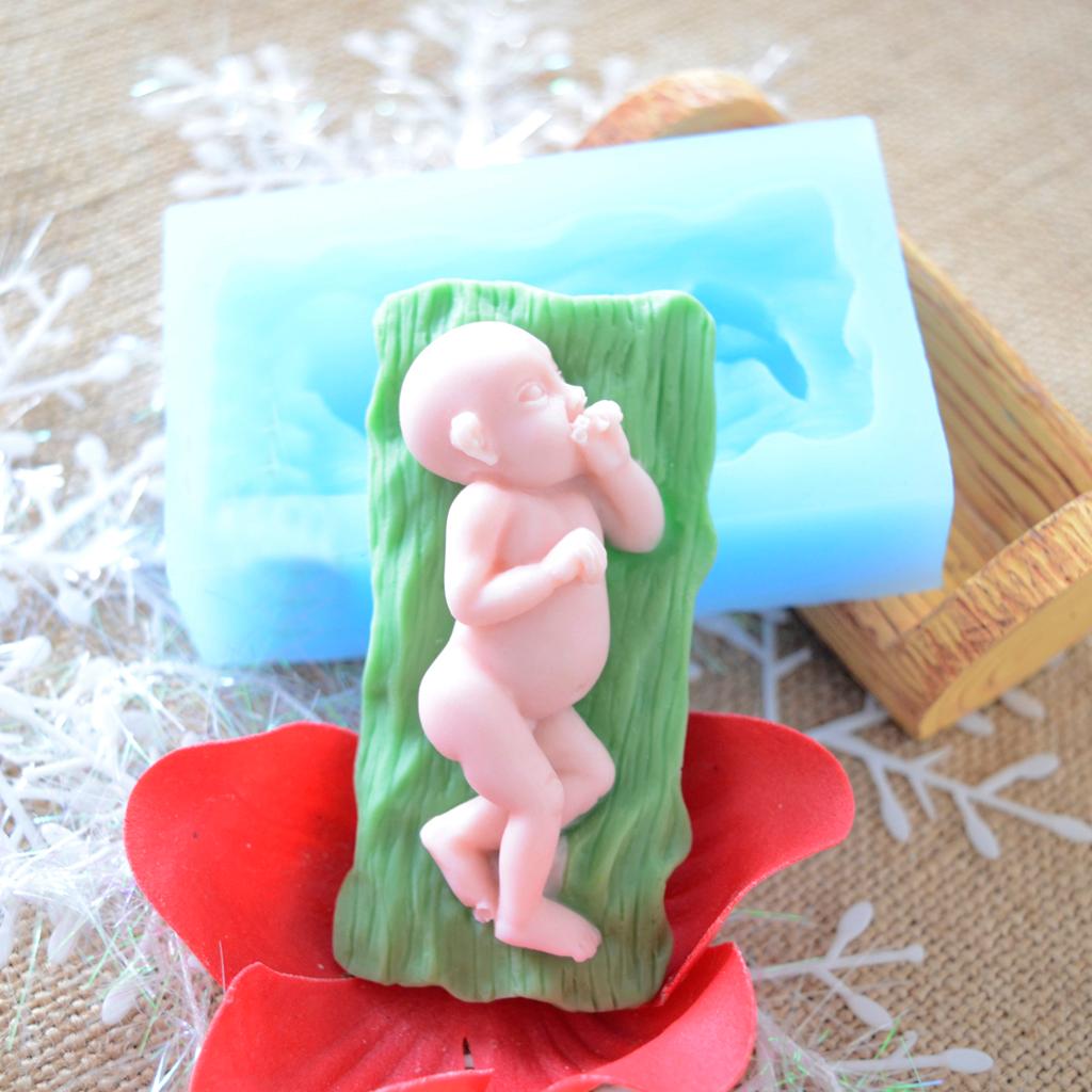 Sleeping Baby Shape Silicone Clay Mold Mould For Fondant Cake Decorating