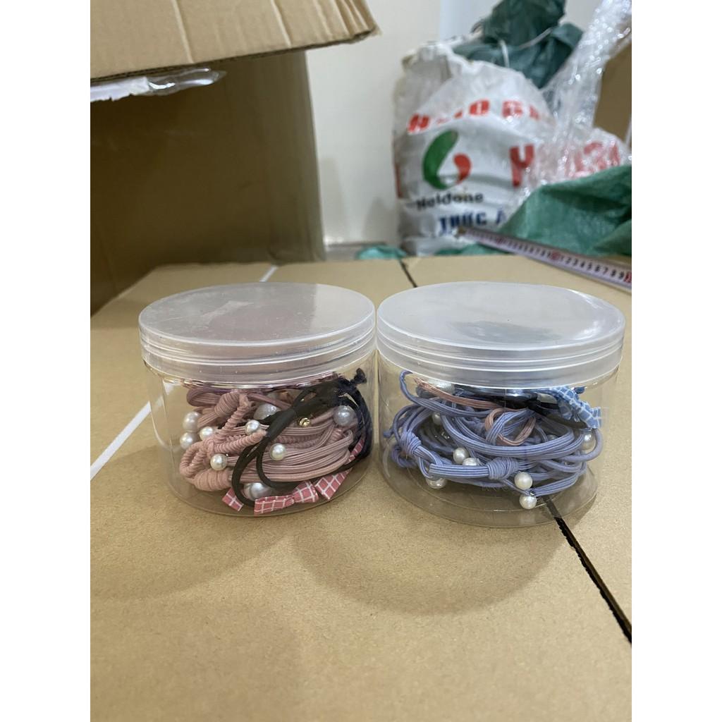 Combo 12 Dây Thun Cột Tóc Phong Cách Hàn Quốc Cao Cấp - Dây Chun Buộc Tóc Cao Cấp