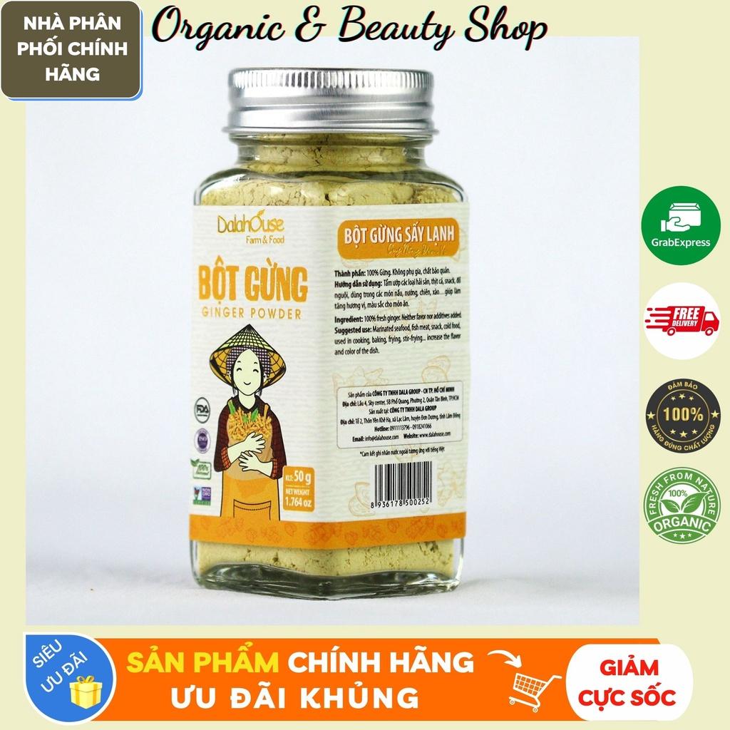 Bột Gừng Nguyên Chất Sấy Lạnh Dalahouse 50g - Nguyên mùi - Nguyên vị - Tiện lợi.