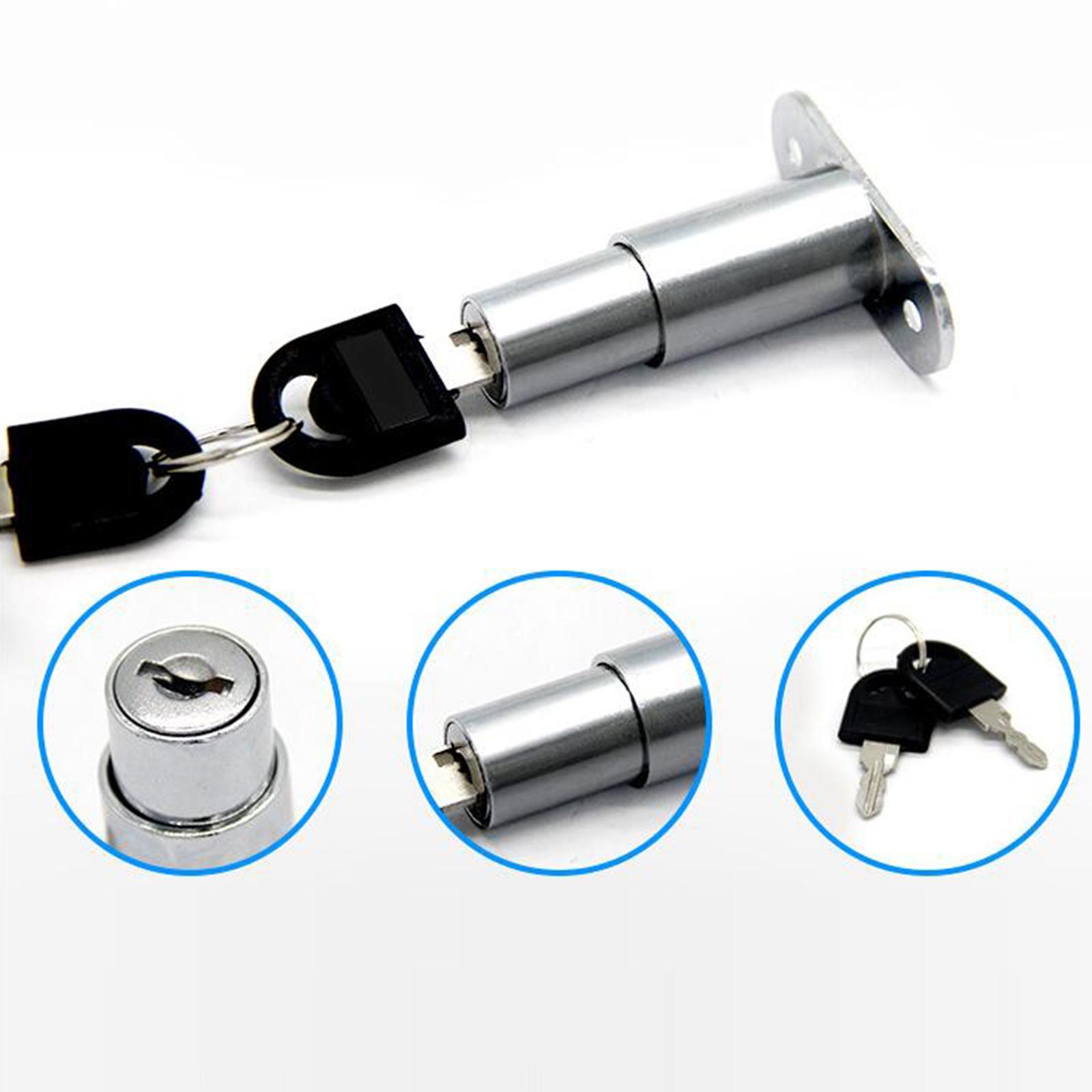 Sliding Door Window Lock Wardrobe Lock with Keys Gadget Upgraded Heavy Duty Display Cabinet Lock Counter Lock for Drawer Lock Refrigerator Lock