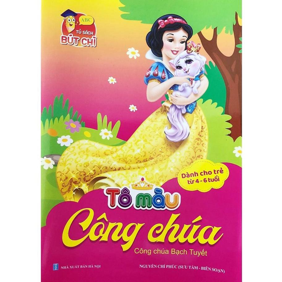 Tô Màu Công Chúa Dành Cho Bé 2 - 6 Tuổi - Túi Gồm 6 Cuốn