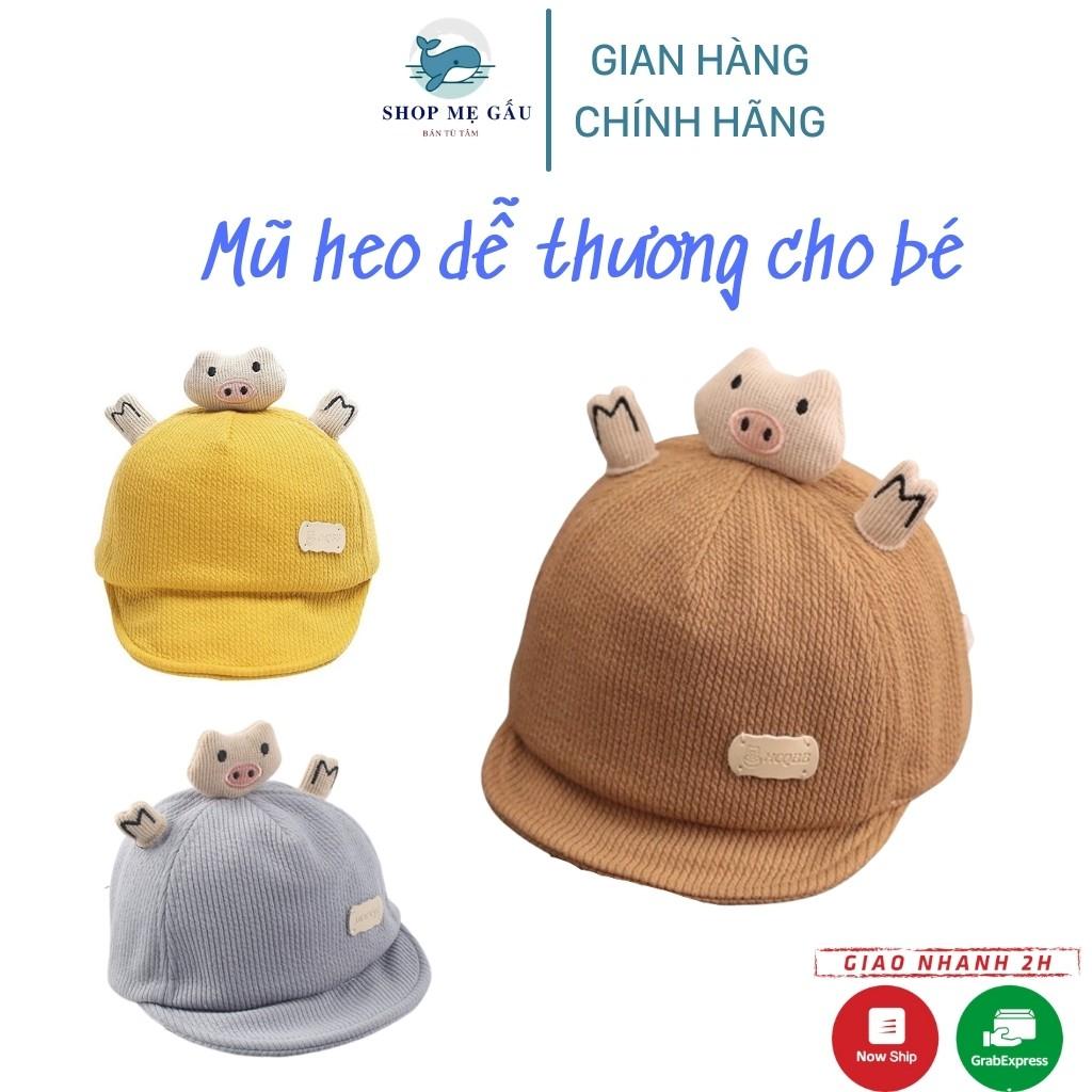 Mũ lưỡi trai cho bé ️BABY️ Mũ lưỡi trai con heo dễ thương cho bé từ 0-18 tháng