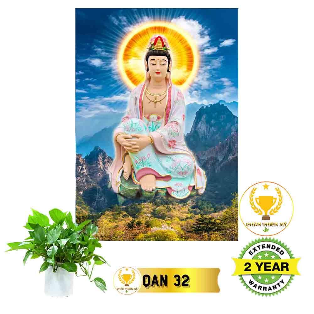 Tranh Quan Thế Âm Bồ Tát có khung_QANK4