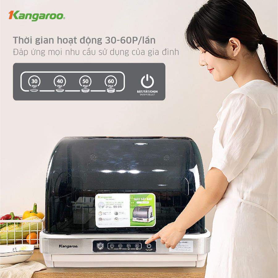Máy sấy chén tiệt trùng Kangaroo KG45DUV - Hàng chính hãng