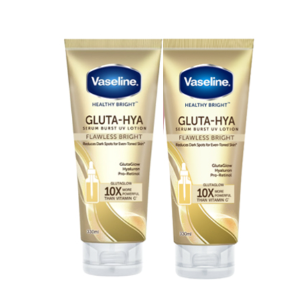 Combo 2 Sữa dưỡng thể Vaseline Gluta-Hya Dưỡng Da Sáng Mịn Sau 7 Ngày Bảo vệ, dưỡng sáng mịn 330 ML