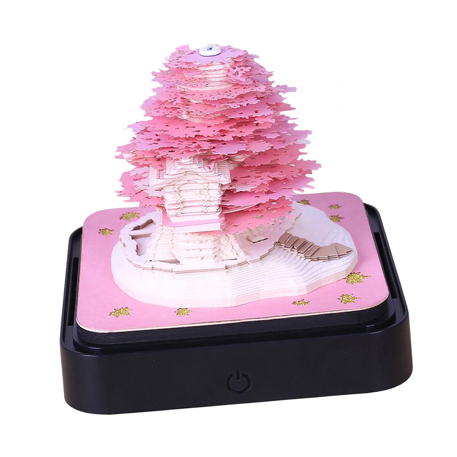 Memo Pad DIY Paper Carving Art Craft 3D Memo Pad with Light