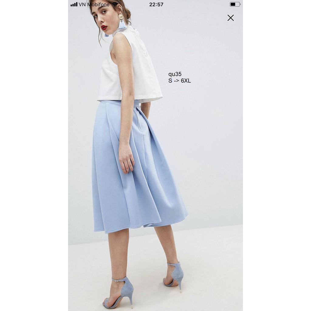 SKIRT124 CHÂN VÁY XÒE ĐƠN SẮC