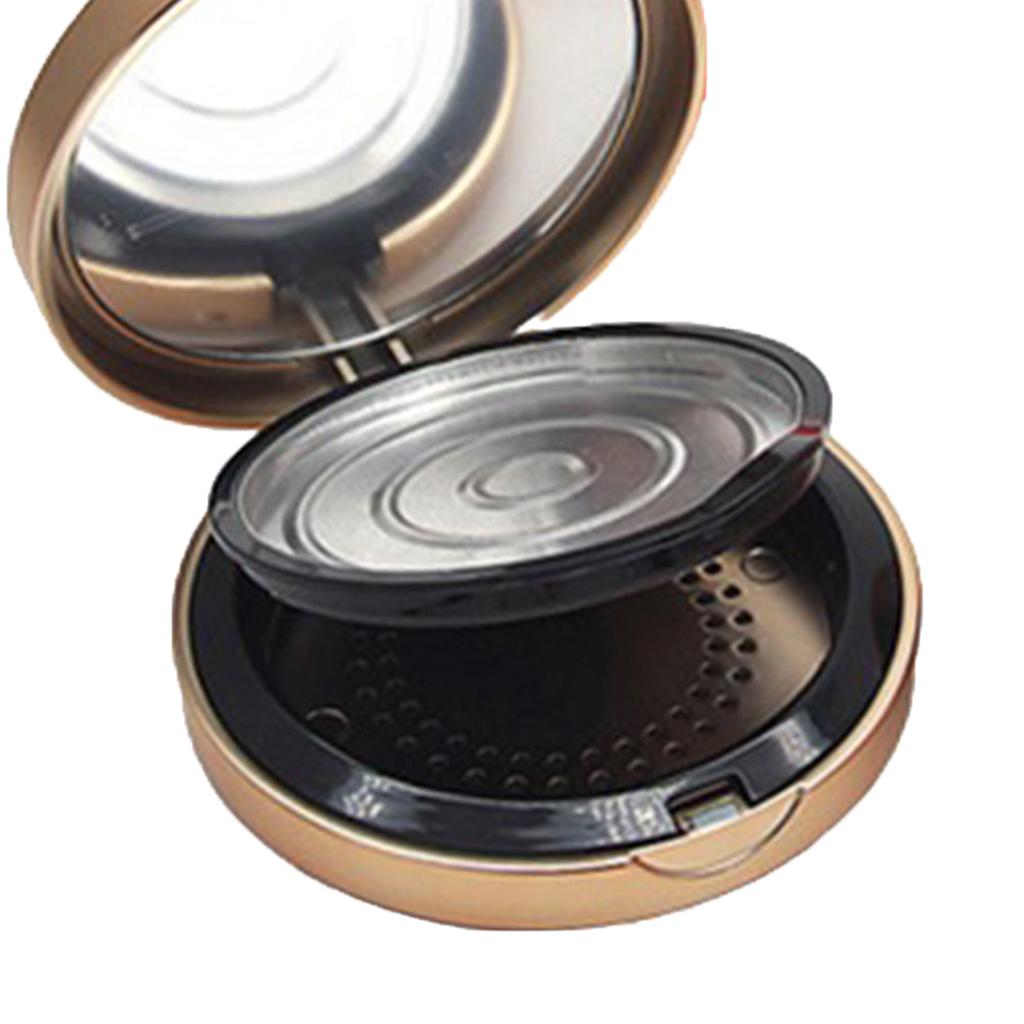 Empty Face Powder Blusher Makeup Cosmetic Storage Container Case Double Tier