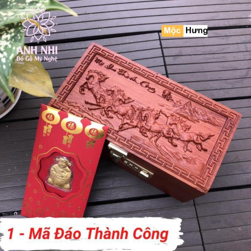 Mã Đáo Thành Công SIZE LỚN - Hộp Tiết Kiệm - Gỗ Hương 100%