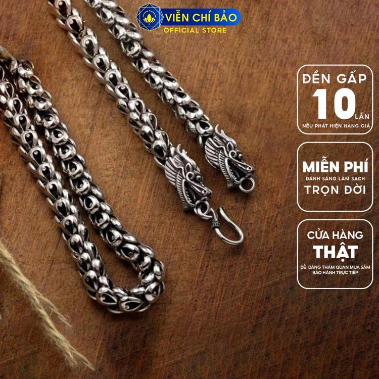 Vòng cổ nam, dây chuyền bạc nam Vảy rồng chất liệu bạc Thái 925 thương hiệu Viễn Chí Bảo D100126 D100072