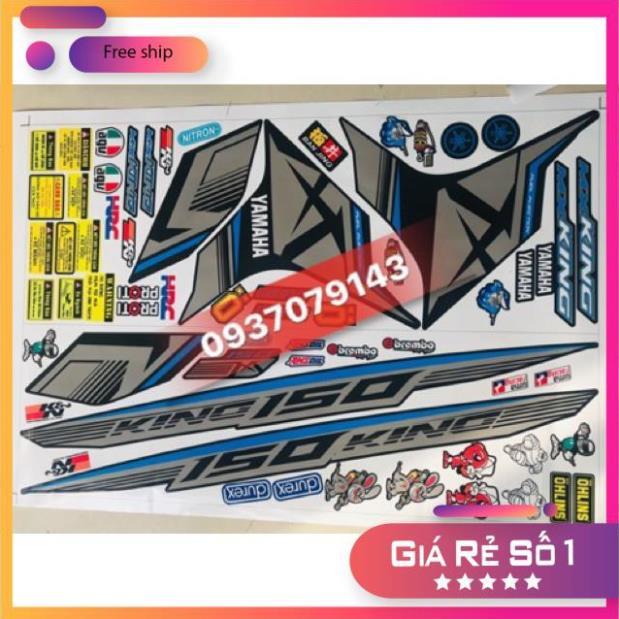 Tem rời ex 150 đen xám xanh 3 lớp ko bay màu bảo hành màu sắc vĩnh viễn