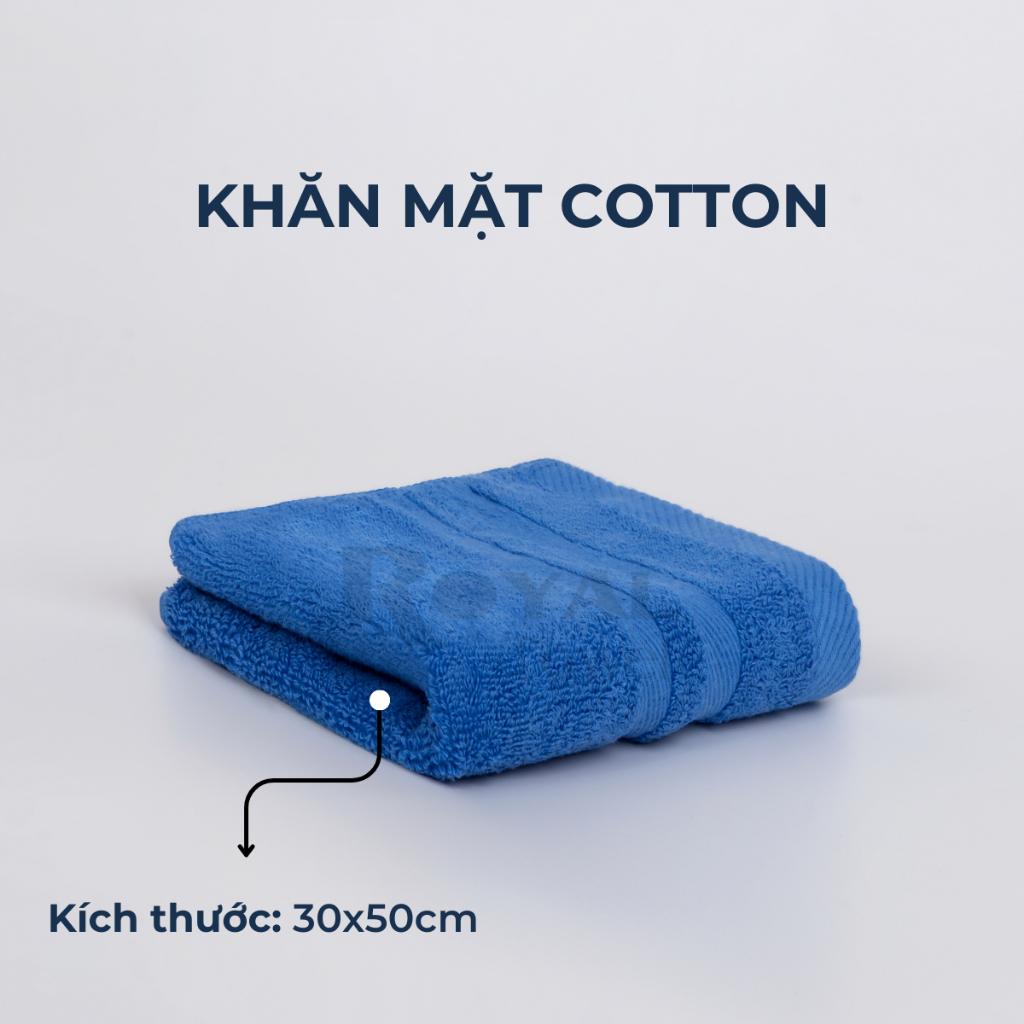 Khăn mặt Royal 30x50cm với sợi bông cotton dày thấm hút tốt, không ra màu, không đổ lông