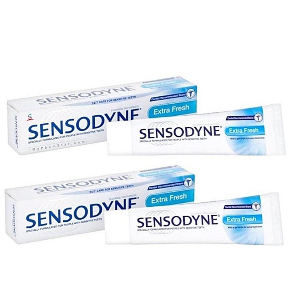 Kem đánh răng Sensodyne Fresh Mint giảm ê buốt 24/7 100g tặng kèm bàn chải