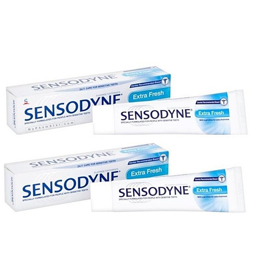 Kem đánh răng Sensodyne Fresh Mint giảm ê buốt 24/7 100g tặng kèm bàn chải