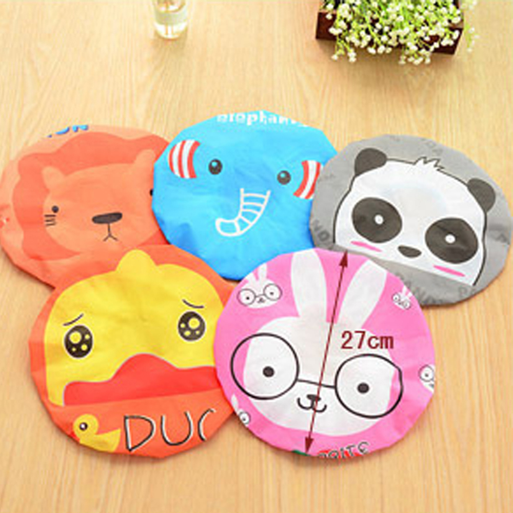 COMBO 2 Mũ Tắm Trùm Đầu CUTE Tránh Ướt Tóc Khi Tắm , Ủ Dưỡng Tóc Đa Năng - Giao Màu Ngẫu Nhiên - GD010-2