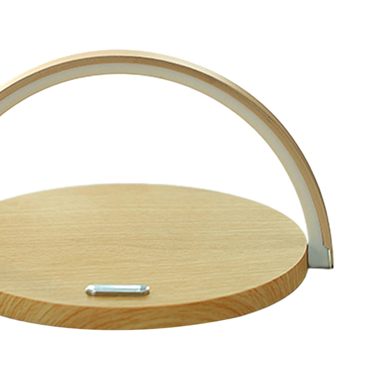 10W Wireless Charger Pad Night Lamp Light wood color