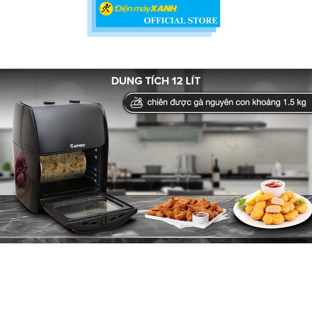 Lò chiên không dầu Rapido RAF-12M1 12 lít - Hàng chính hãng