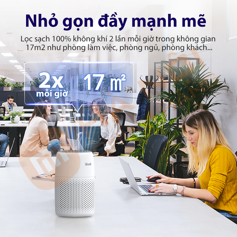 Máy lọc không khí Diệt Khuẩn Levoit Core Mini | Công nghệ Air Turbo | Hàng Chính Hãng