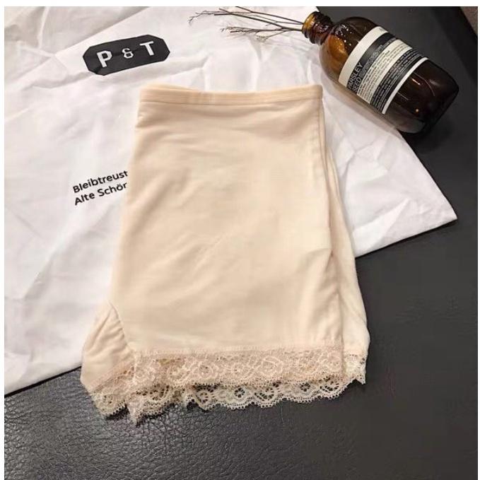 Quần mặc váy cotton lạnh pha ren mặc trong váy chất cotton phối ren đùi