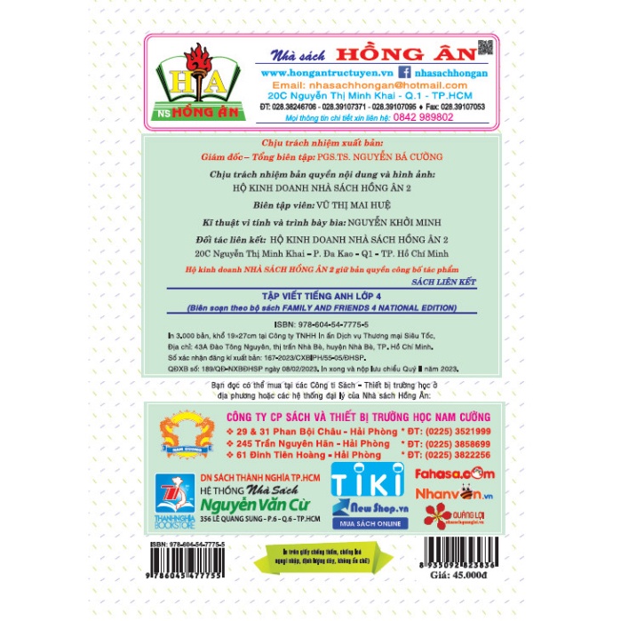 Sách - Tập viết tiếng anh 4