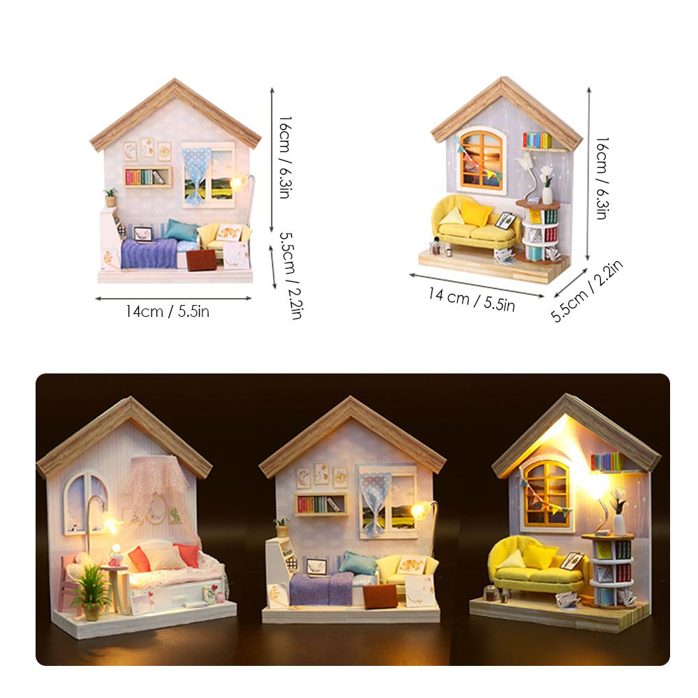Mô hình đô chơi nhà búp bê thu nhỏ có nội thất cho trẻ em