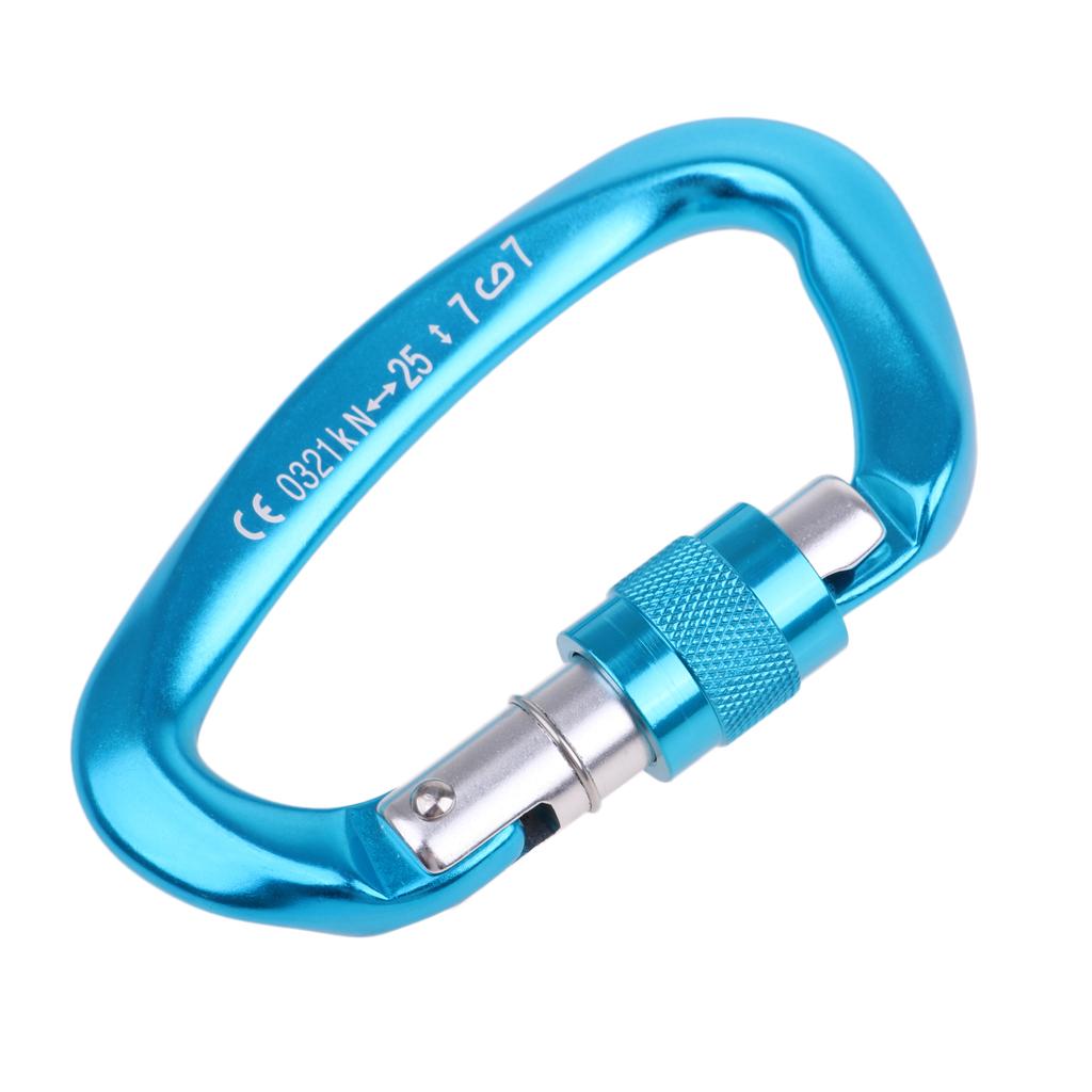 Outdoor Aluminum Alloy Rock Climbing Hiking Screw Locking Carabiner