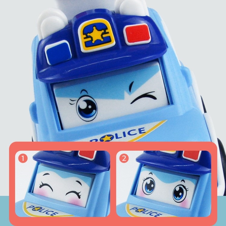 Ô tô đồ chơi xe cứu hộ Poli Car biểu đạt 3 nét mặt khác nhau chạy đà siêu dễ thương cho bé