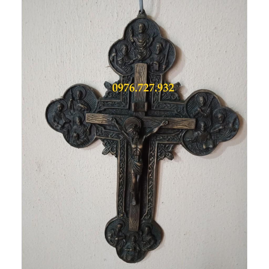 Thánh giá bằng đồng, mẫu thánh giá cao 30cm