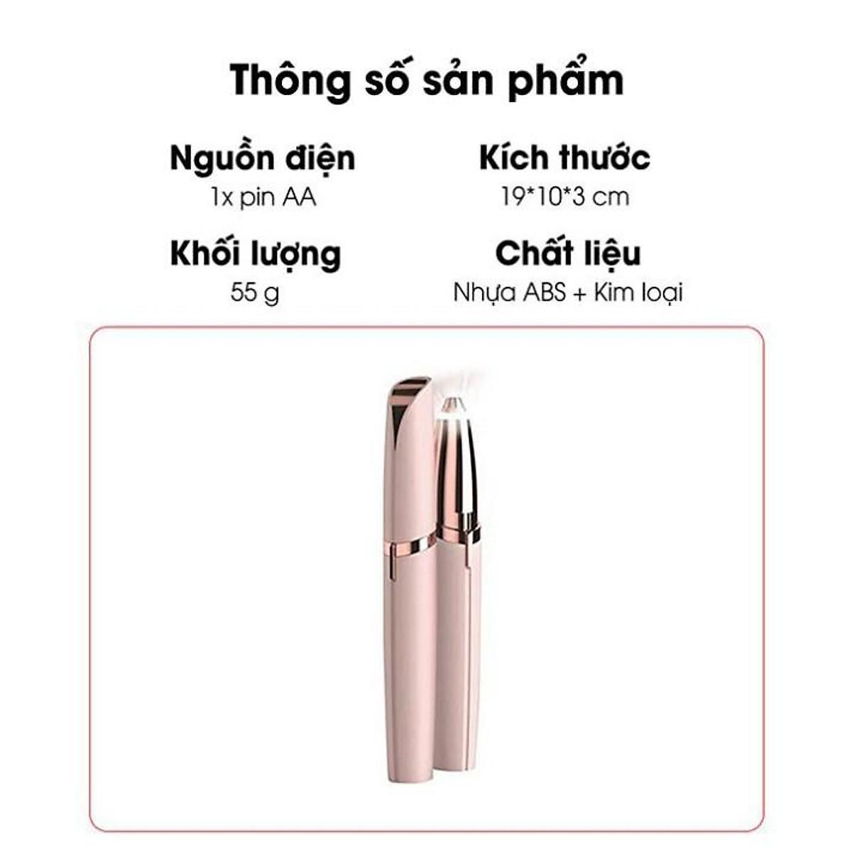 Máy Cắt Tỉa Lông Mày, Chân Mày An Toàn, Tiện Lợi - Bút Tỉa Lông Mày flawlessbrows, Lông Tơ Mặt, Ria Mép