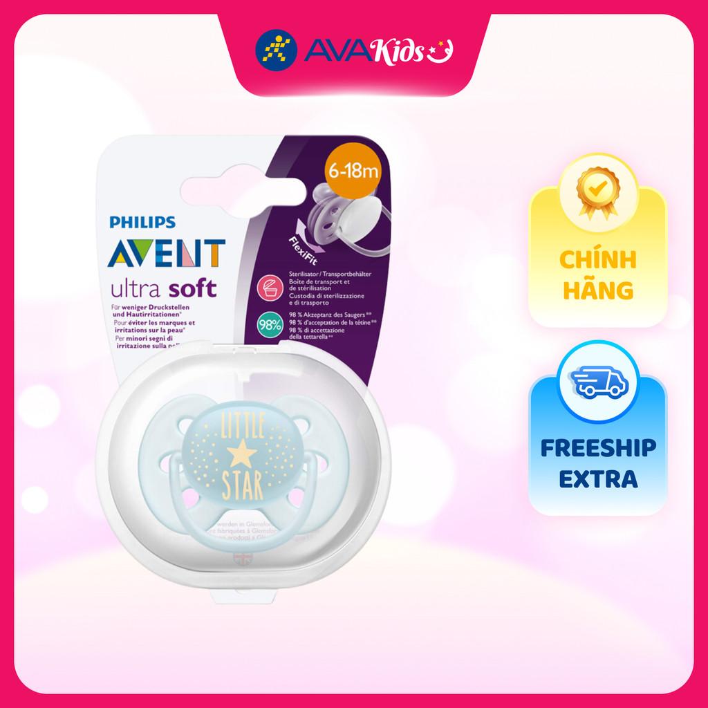 Ti ngậm Philips Avent siêu mềm SCF528/01 (6 - 18 tháng) - Màu xanh - Hàng Chính Hãng