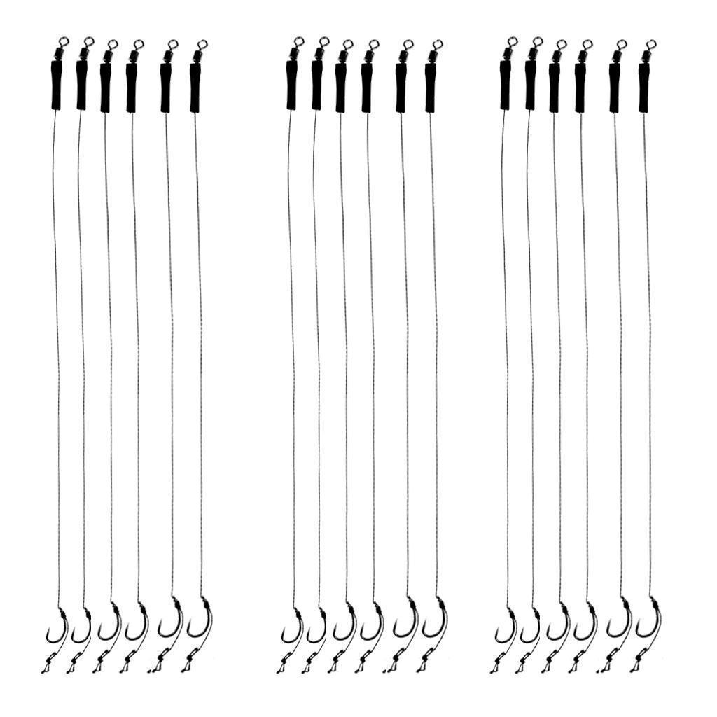 4Pcs Carp Fishing Baiting Needle Set Carp Fishing Baiting Needle and 18pcs Carp Hair Fishing Barbless Hooks