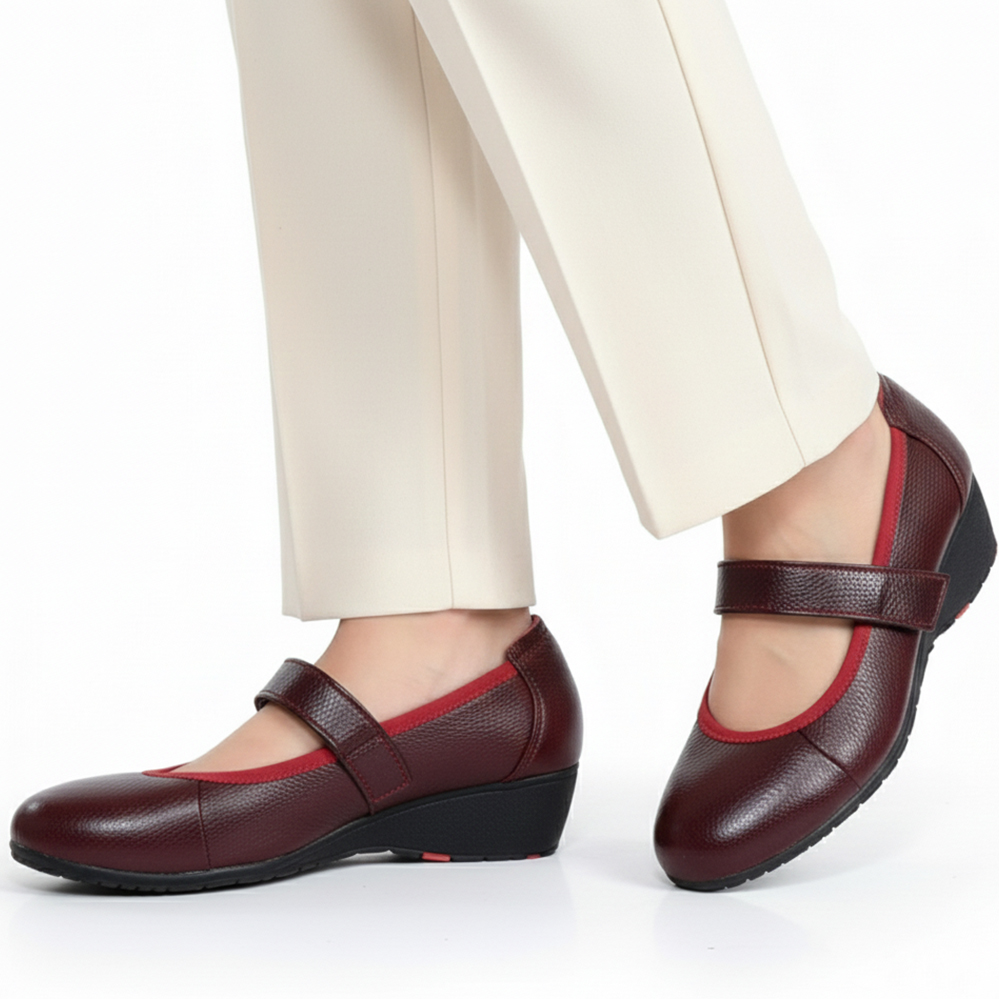 Giày Nữ Búp Bê HÀ NAM Da Bò Thật Thời Trang Cao Cấp 5cm GBBN2058