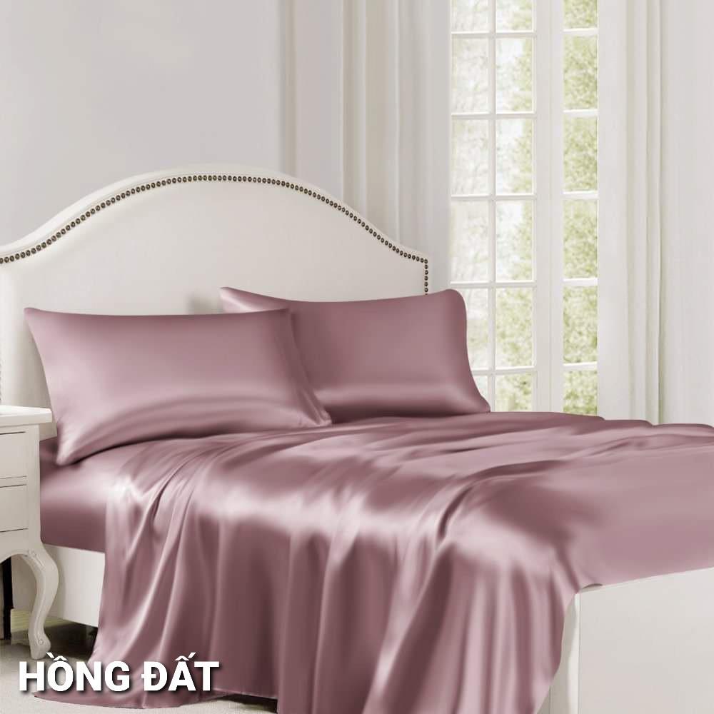 Trọn bộ chăn ga phi lụa Thái Tuấn loại 1 cực kì sang chảnh - NEMTOTBEDDING