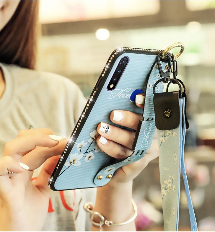 Ốp lưng điện thoại đính đá có giá đỡ dành cho Vivo Y19