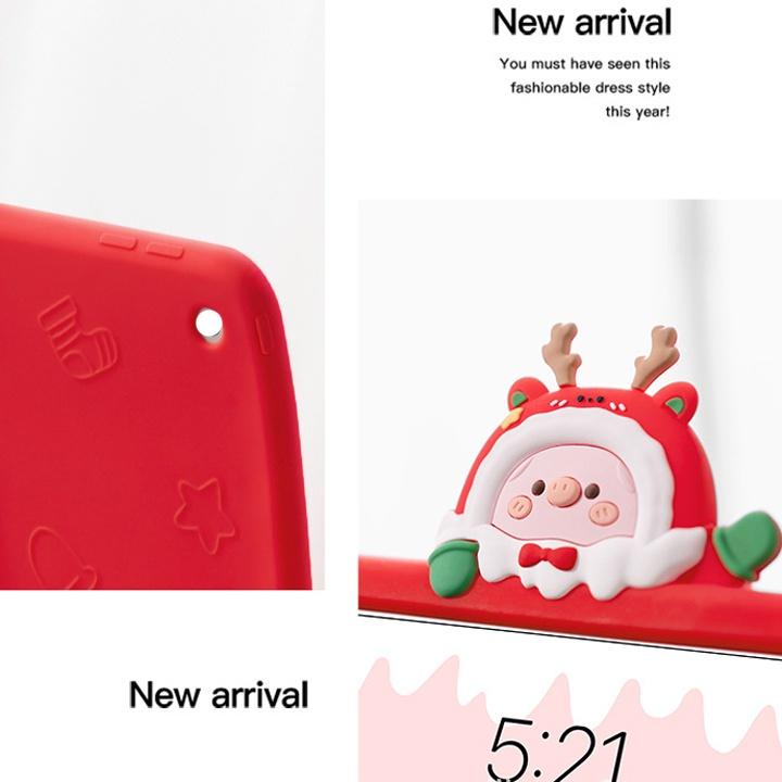 Ốp cho iPad mini, iPad Air, iPad Pro ÔNG GIÀ NOEL cho các dòng máy chất liệu silicon - Mã TZAT904