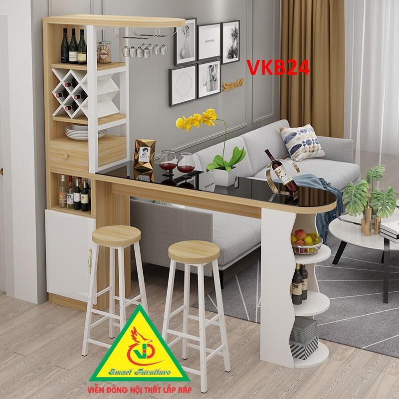 Quầy bar mini kết hợp tủ rượu VKB024 - Nội thất lắp ráp Viendong Adv