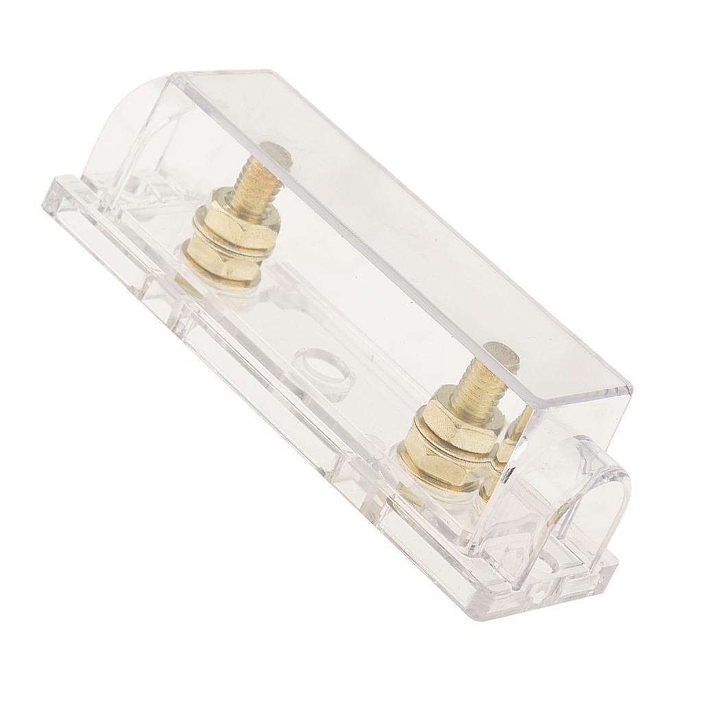 ANL Fuseholder Fuse holder 0 2 4 Gauge Car Audio Gold Inline Clear Box