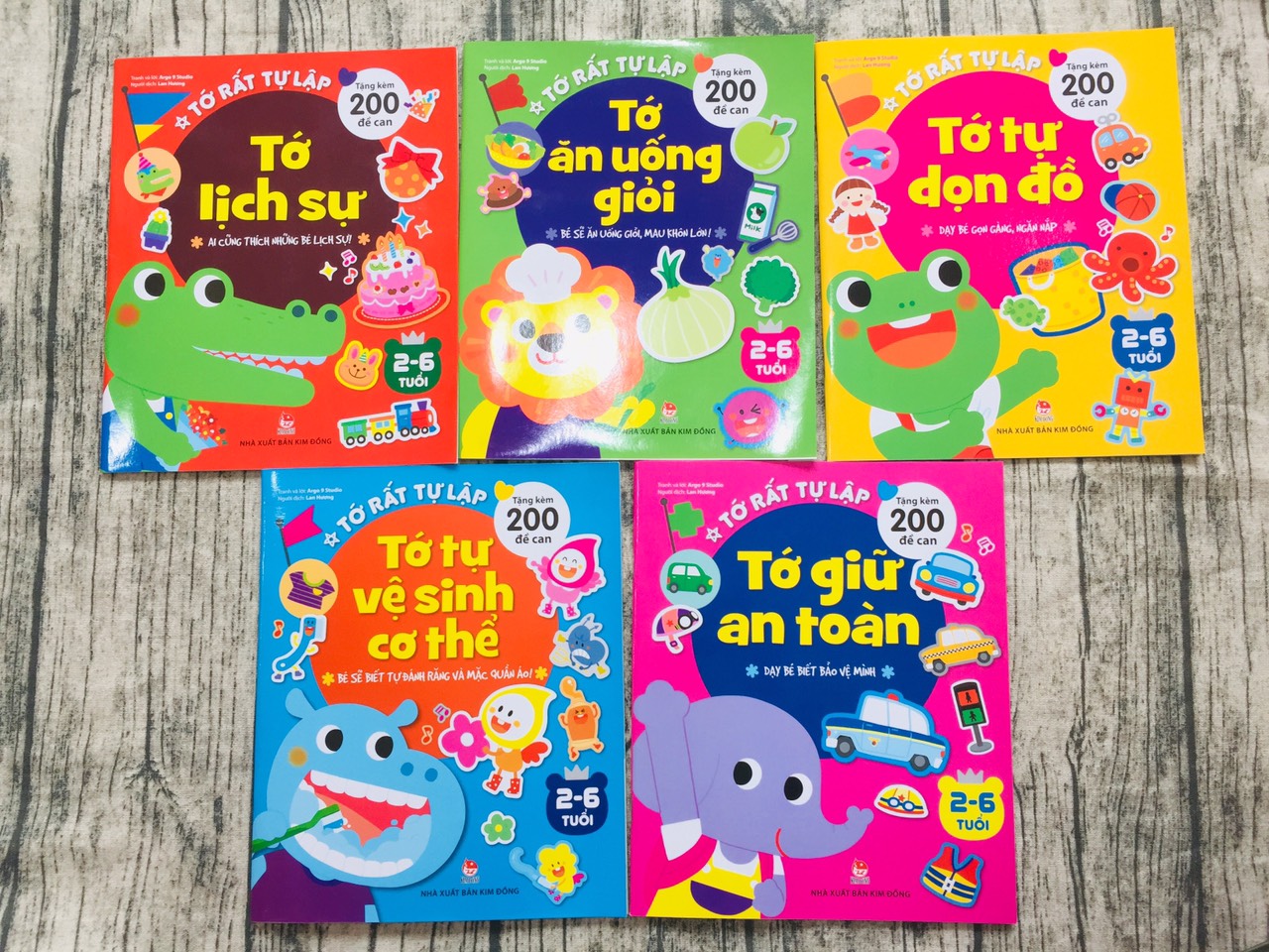 Combo 5 Quyển Tớ Rất Tự Lập - Sách Bóc Dán